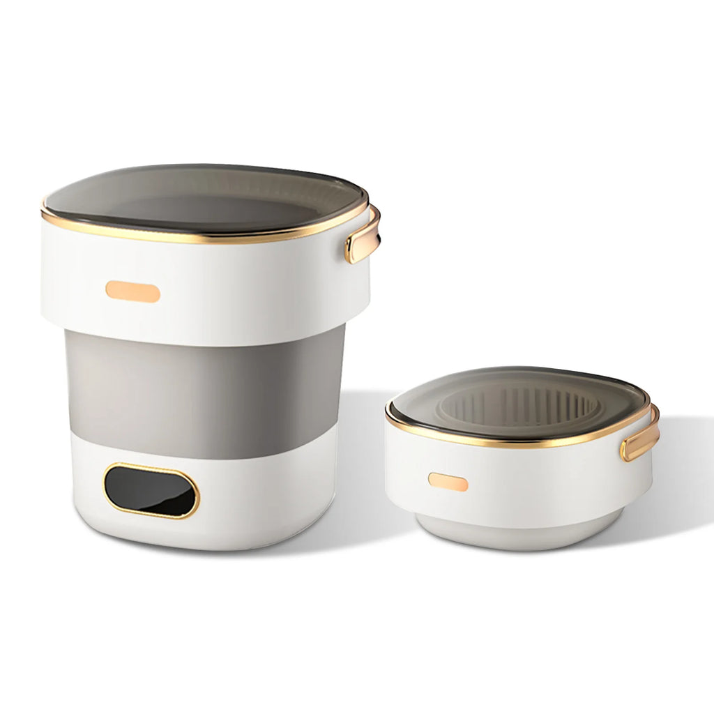 Portable Foldable Mini Washing Machine 13L Capacity Built-in Spin Dryer 3 Cleaning Modes Space-Saving for Underwear Baby Clothes Lightweight Garments Apartment Dorm Travel