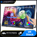 UPERFECT 15.6' 1080P Portable Monitor Touchscreen with Battery 8000mAh 100% SRGB Eye Care USB-C & MINI HDMI External Screen for Laptop MacBook Phone PS5 Switch Xbox