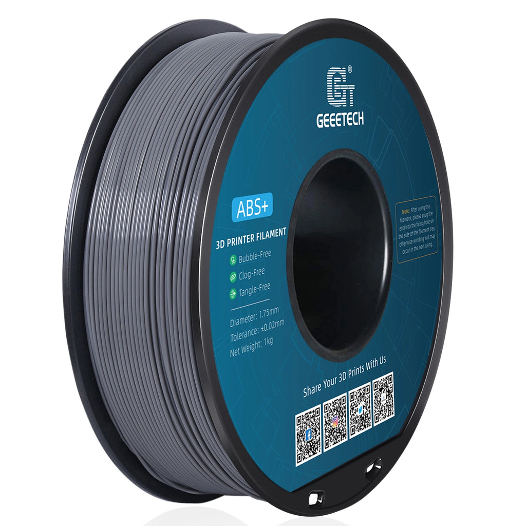 Geeetech ABS+3D Filament 1.75mm 1KG Plastic, 3D Printer Material, Tangle-Free, Non-Toxic, Vacuum Packaging White Black Red Blue