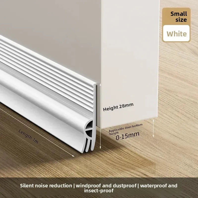 1M Door Bottom Sealing Strip Windproof Dust Stopper Guard Rain Weatherstrip Noise Reduction Insulator Sealer Home Hardware