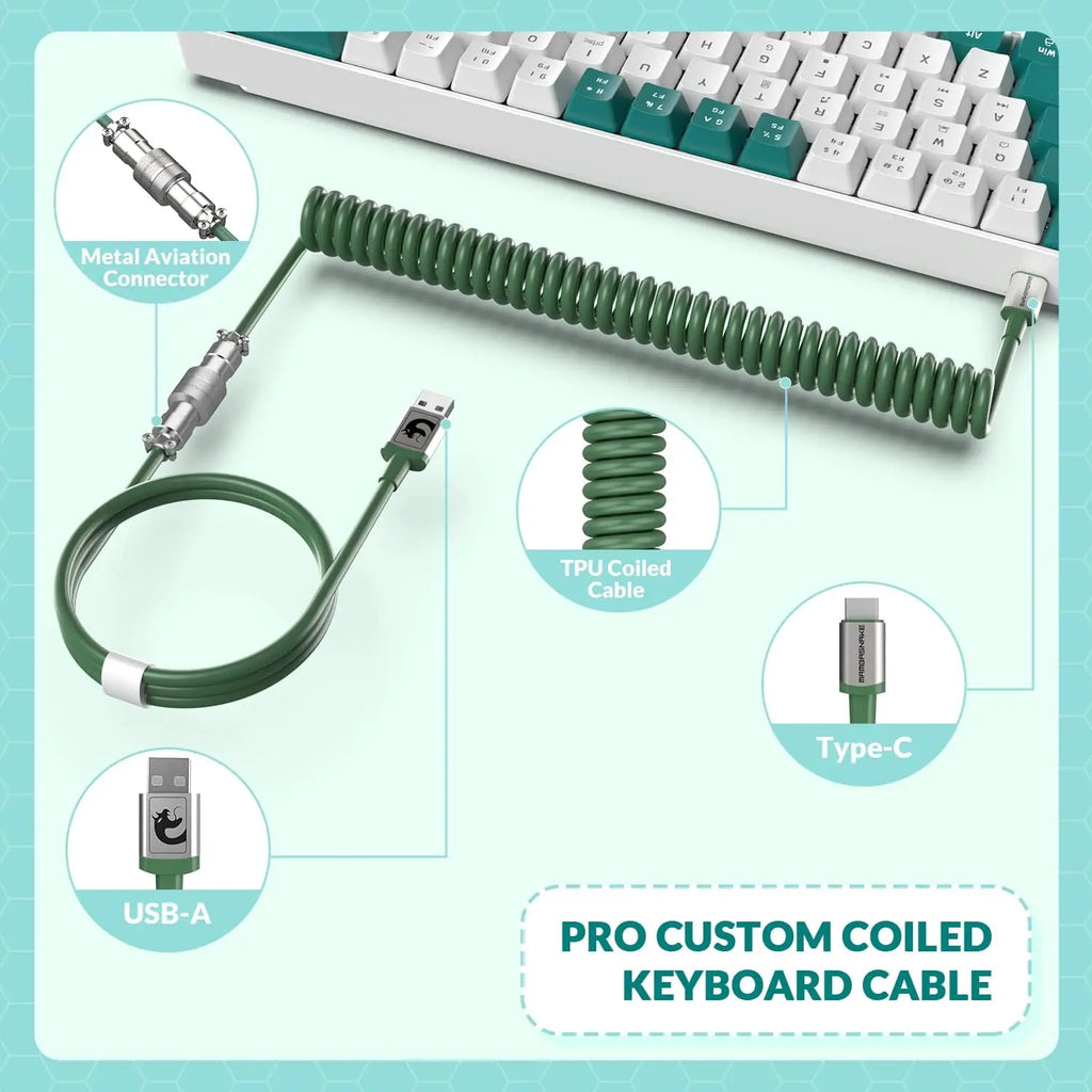 YINDIAO T8 60% RGB Gaming Keyboard and Mouse Combos+Coiled USB C Cable,Wired Mechanical Keyboard,68 Keys TKL Compact Mini Layout,Honeycomb RGB Gaming Mouse,Up to 6400DPI,for PC MAC PS5 Xbox,Green
