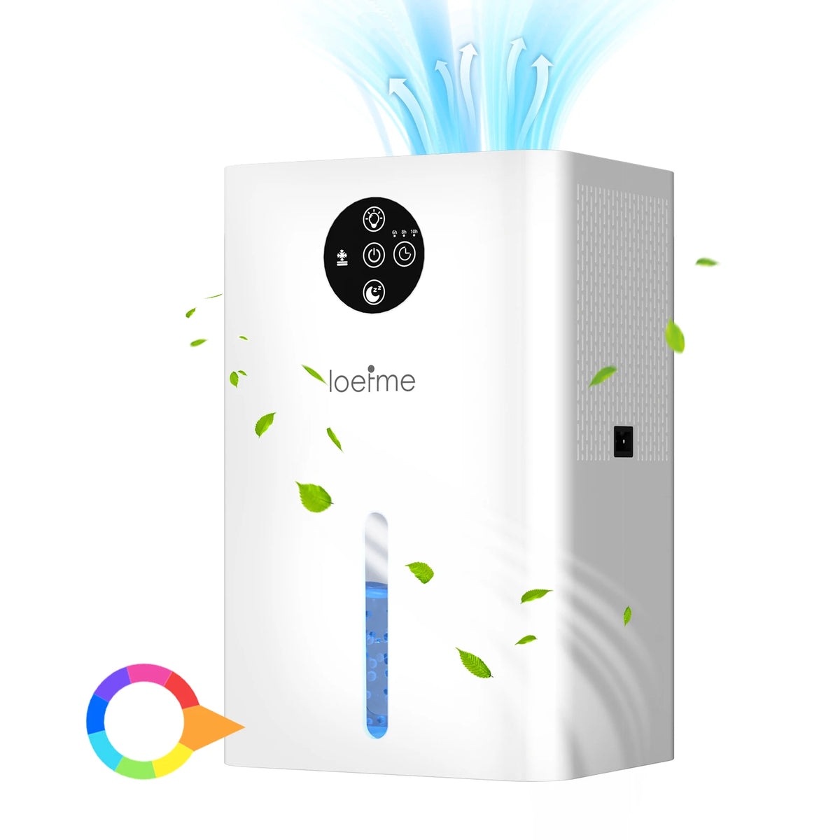 LOEFME 500ML/Day 1.8L Silent Dehumidifier Portable Mini Air Dehumidifier with Touch Display LED Light for Home Bedroom Office