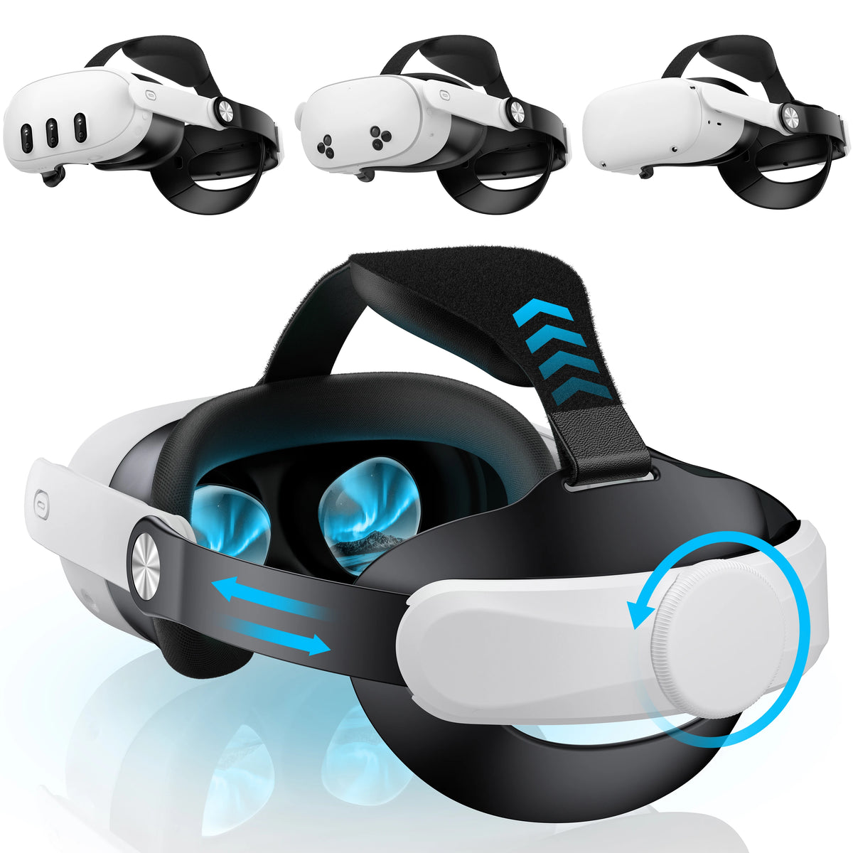 BEBONCOOL MQ5000 for Meta Quest 3S/Quest 3/Quest 2 Head Strap Elite Strap For VR Headset Strap Pressure Game For VR Accessories