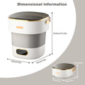 Portable Foldable Mini Washing Machine 13L Capacity Built-in Spin Dryer 3 Cleaning Modes Space-Saving for Underwear Baby Clothes Lightweight Garments Apartment Dorm Travel