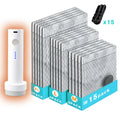 6/9/15pcs Vacuum Storage Bags, Comes with a Rechargeable Electric Pump for Travel. Low Noise, Portable and lightweight, Perfect for Trips. Compresses Clothes to Save Space, Ideal for Organizing Suitcases and Wardrobes.