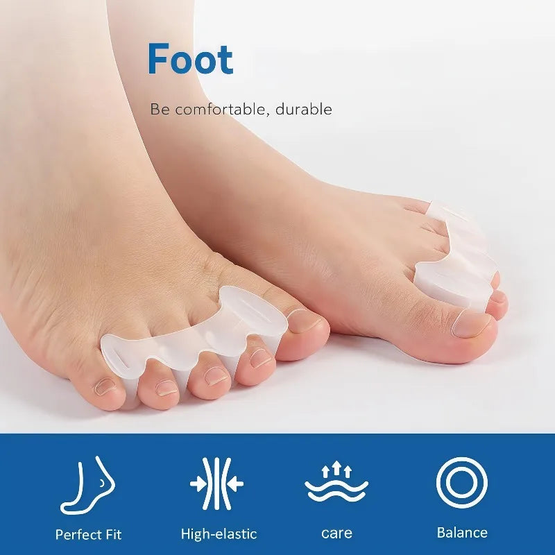 1Pairs Silicone Gel Toe Separators for Men Women Bunion Hammertoe Pain Relief Alignment Daily Yoga Reusable Washable