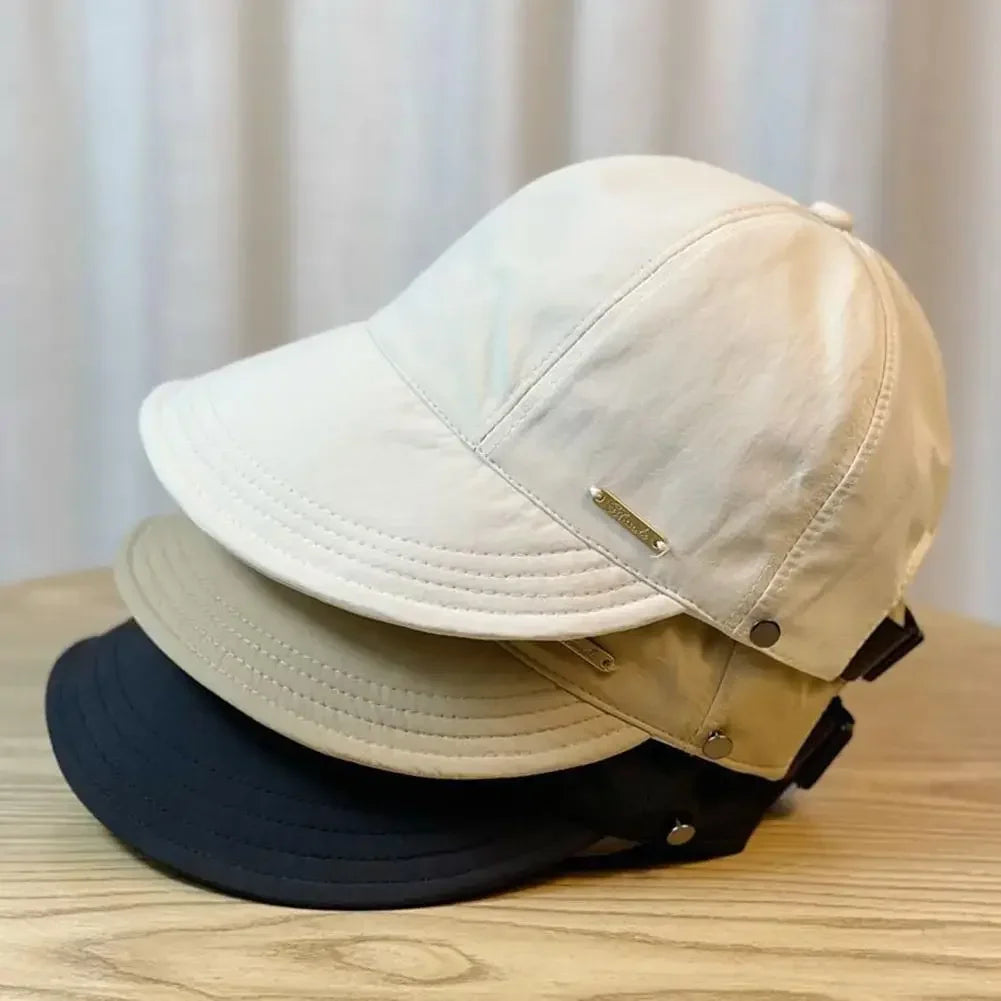 1Pc Women UV Sun Protection Baseball Cap Summer Fashion Sunscreen Wide Brim Adjustable Sun Hat for Girl Outdoor Hiking Fishing