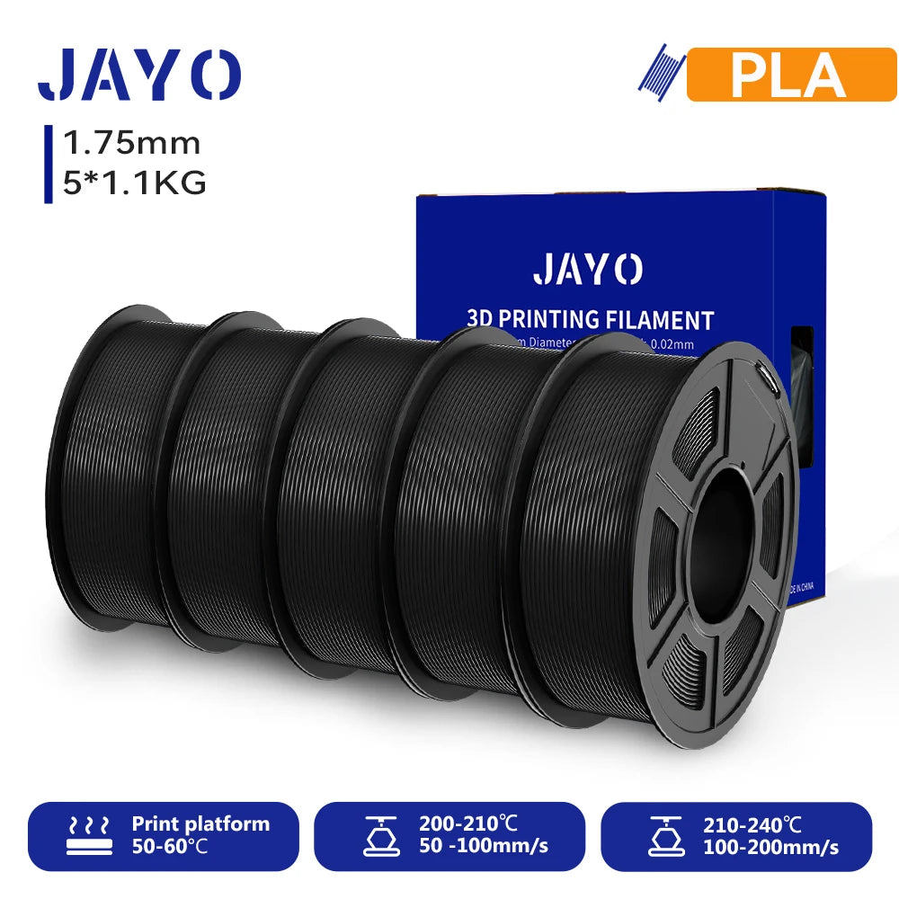 JAYO 5,5KG 3D PLA/PETG/PLA PLUS Printer Filament 1.75mm 100% No Bubble non-toxic PLA 3D Printing Material for 3D Printer&3D Pen