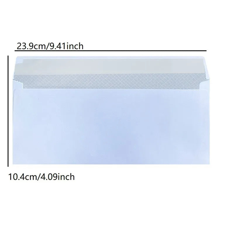 10-100PCS Windowless white envelope Secure Business Envelope Can hold A4 paper Bill invoice Self Sealing Envelope Self adhesive