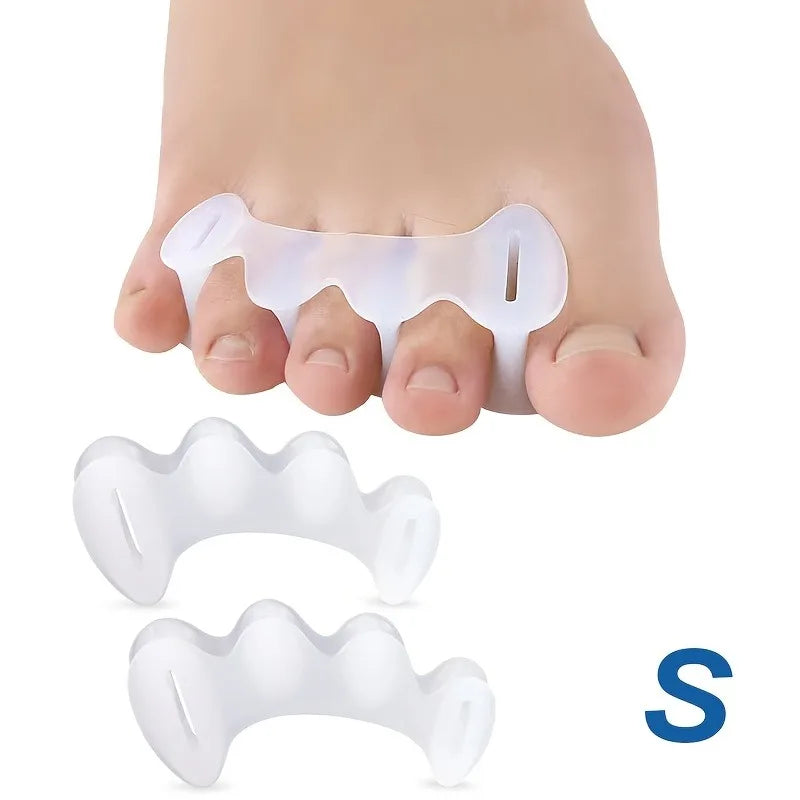 1Pairs Silicone Gel Toe Separators for Men Women Bunion Hammertoe Pain Relief Alignment Daily Yoga Reusable Washable
