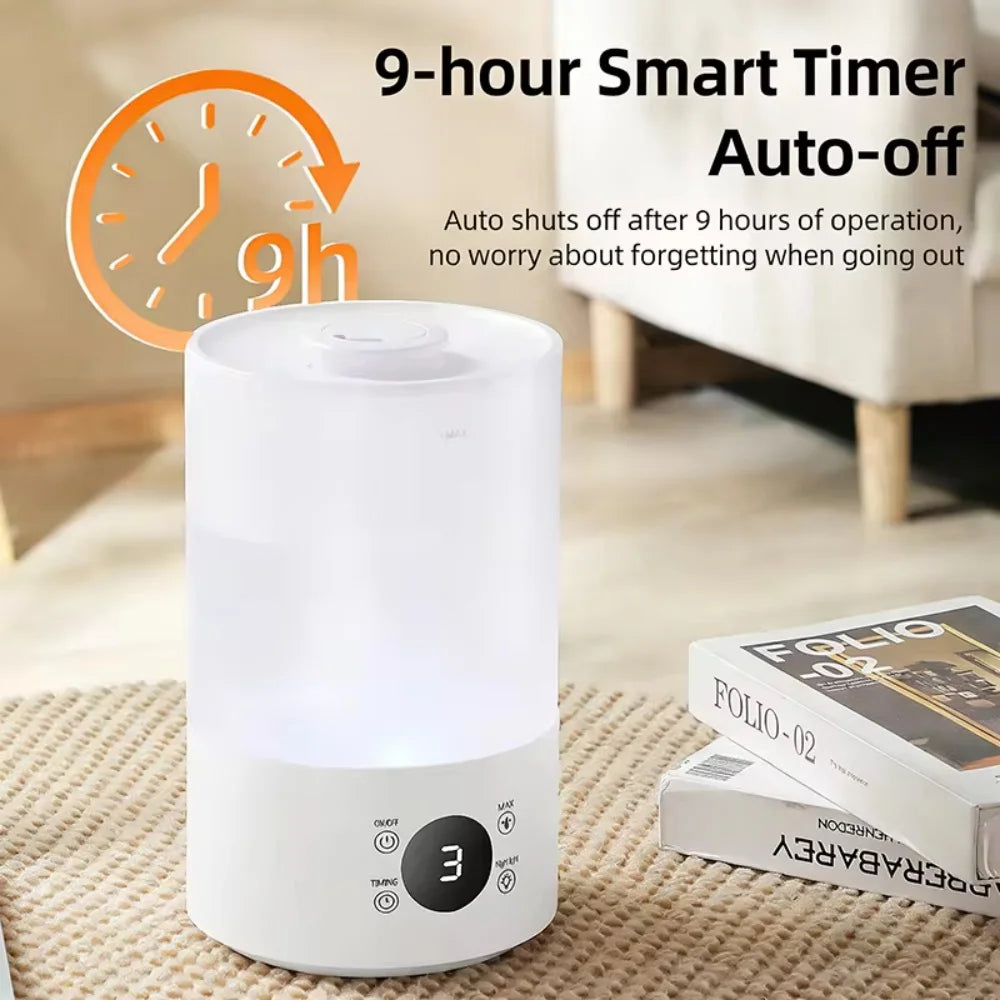 4L Large Capacity Air Humidifier with Remote Control Timer 300ml/h Plant Mist Aroma Diffuser for Home Office, Top Fill Humidifier