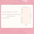 Cute Pink A6 Binder Refill Paper Cherry Blossom Cartoon Journal Blank Lined Inner Pages for Daily Planner Notebook Stationery