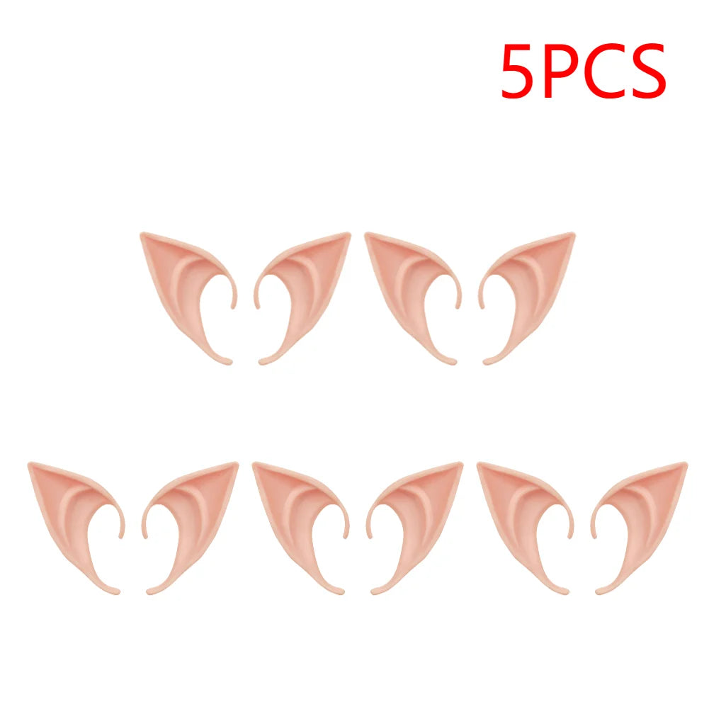 1-20pair Mysterious Angel Elf Ears Artificial Latex Ears for Halloween Decor Fairy Cosplay Costume Masquerade Accessories