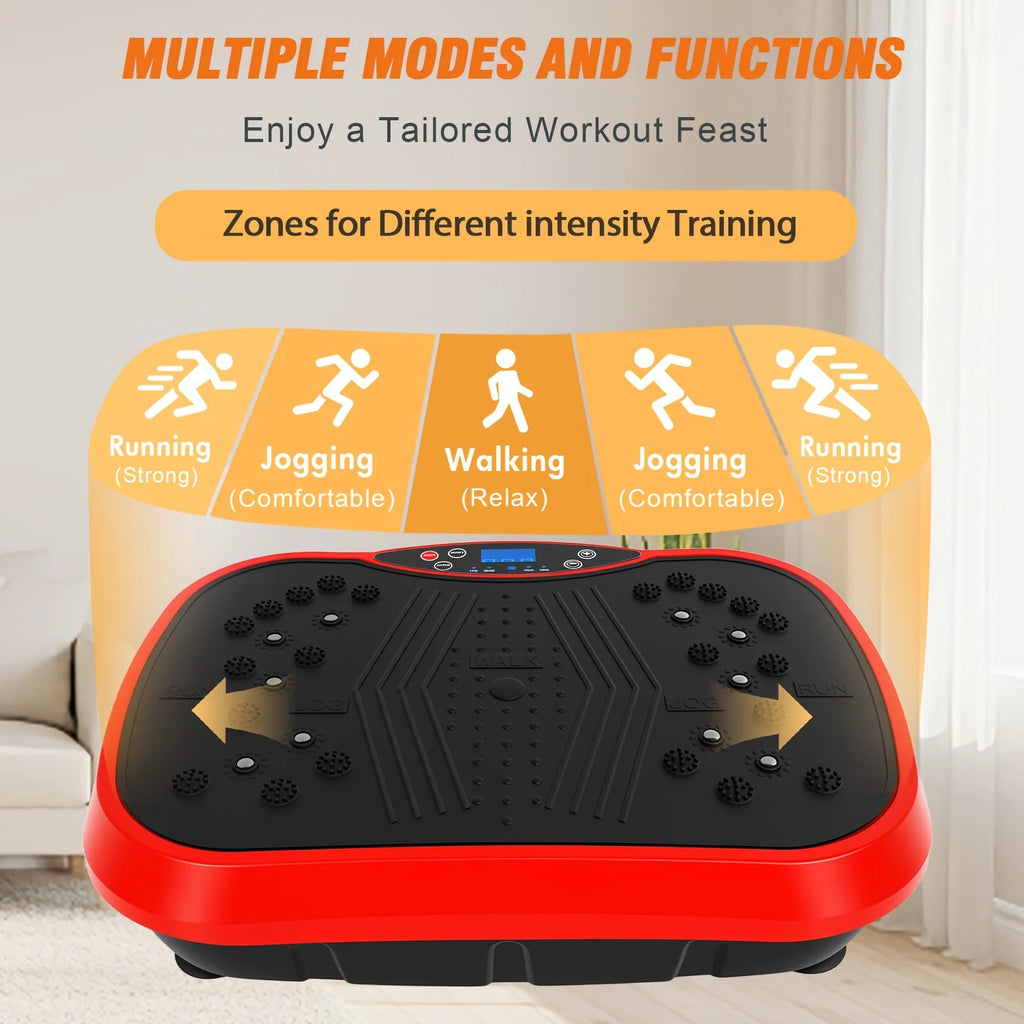 Power Vibration Plate Exercise Machine 200 Levels And 10 Modes 149.69 KG Capacity Full Body Vibrating Platform Workout Equipment
