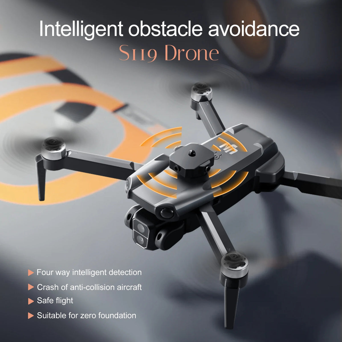 S119 4K Drone with Camera for Adults, GPS Auto Return, Obstacle Avoidance, Brushless Motor, 5G Screen Remote, 50 Min Flight, Dual Camera 120° Wide-Angle, 2000M Range, 120M Altitude FPV Quadcopter Easier to Use