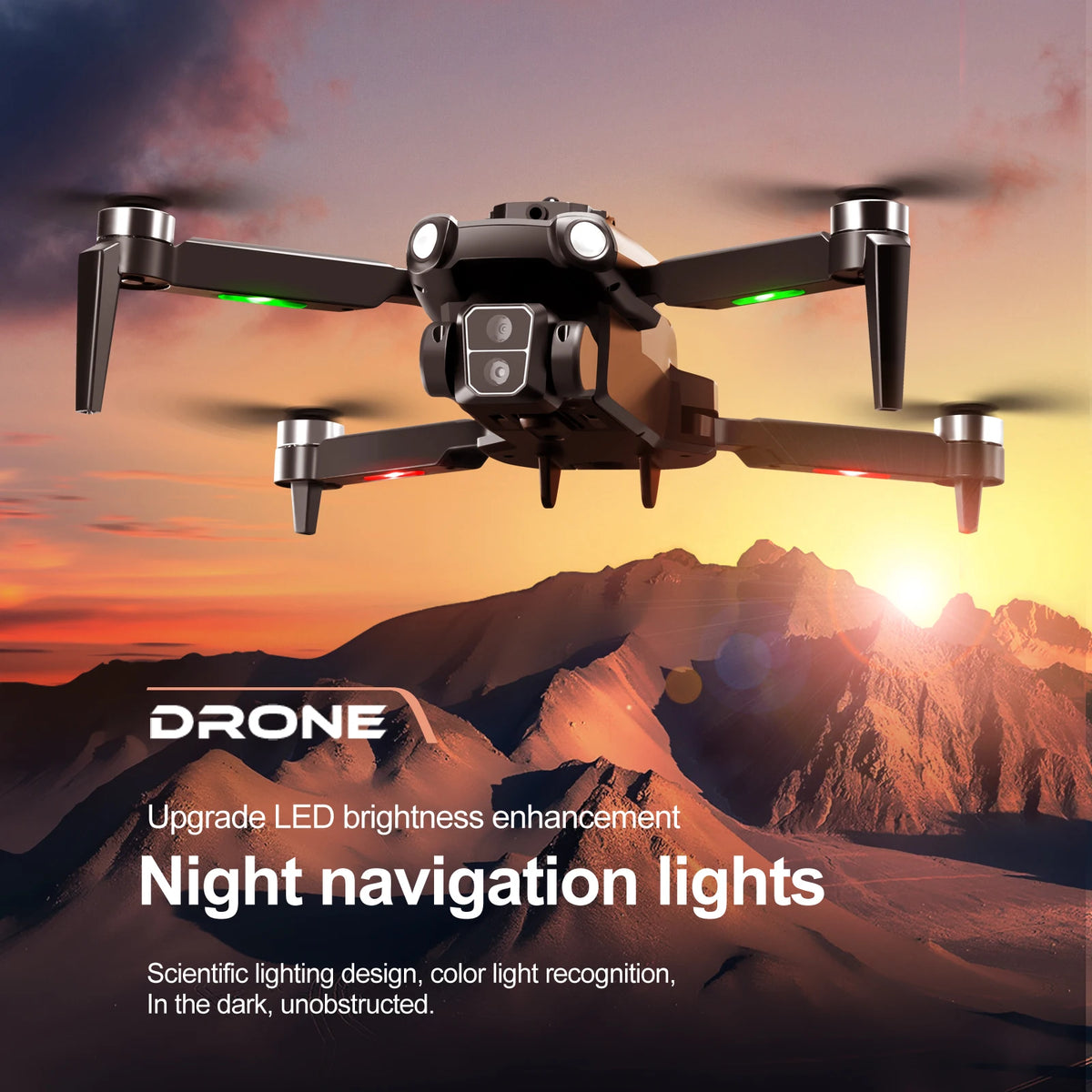 S119 4K Drone with Camera for Adults, GPS Auto Return, Obstacle Avoidance, Brushless Motor, 5G Screen Remote, 50 Min Flight, Dual Camera 120° Wide-Angle, 2000M Range, 120M Altitude FPV Quadcopter Easier to Use