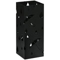 HOMCOM Square Umbrella Stand, Umbrella Holder for Hallway with 4 Hooks Drip Tray