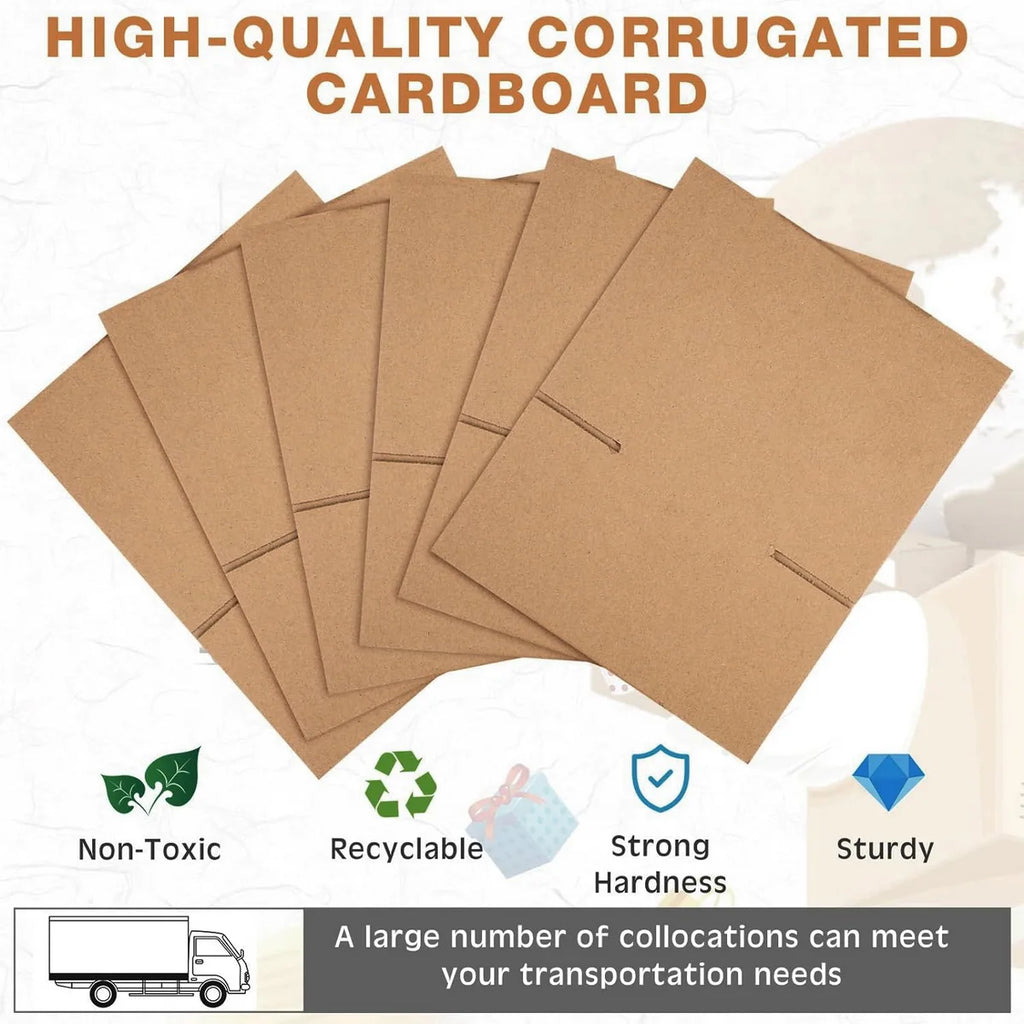 Brown Corrugated Cardboard Mailer Box With Lids, Small Item Mailing Shipping Boxes, 5.7x3.3x4.1inches, Single Wall, 32Lb/sq inch
