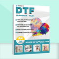 30 Sheets of Dtf Transfer Film Paper A4 Double-Sided Pet Film Paper Cold/Hot Peel Printing Dtf for Direct DIY Transfer on T-Shirt Fabrics