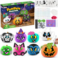 Sloosh Halloween Pumpkin Painting Kit with 9 Character Designs, Party Favor for Kids, Halloween Arts Crafts Party Supplies, Pumpkin Decorating Kit, for Classroom DIY Activities, Family Projects