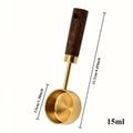 15ml Wooden Coffee Scoop Stainless Steel Long Handle Measuring Spoon for Coffee Tablespoon Kitchen Tool Cafe Decoration