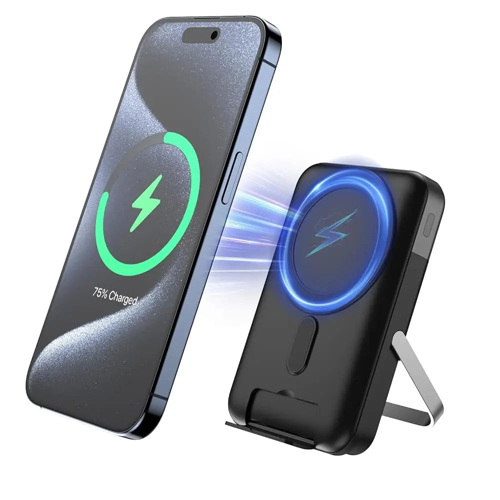 JUOVI 22.5W 10000mAh Magnetic Power Bank Portable Charger with Stand Wireless Battery Pack with LED Display USB-C In/Out Battery Bank for IPhone 18/17/16/15/14/13 Samsung S26/S25/S24/S23