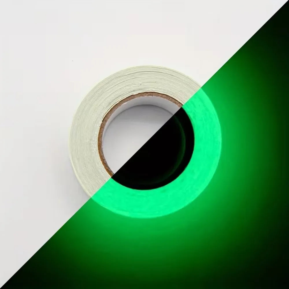 Glow in The Dark Stair Tape Fire Warning Stickers Green Fluorescent Tape Anti Collision Luminous Safety Home Decor Stickers