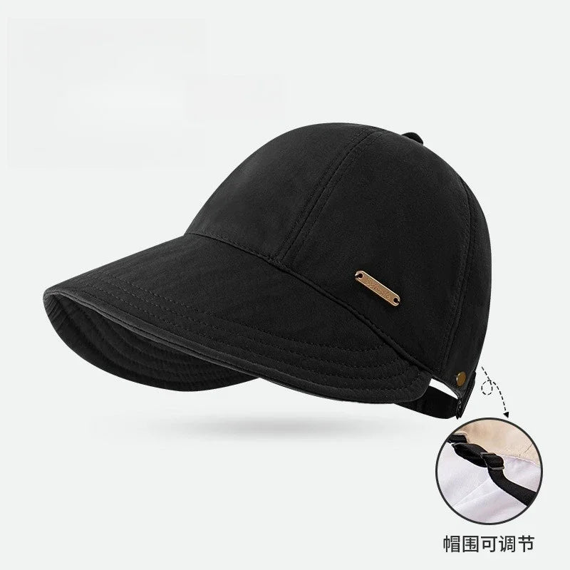 1Pc Women UV Sun Protection Baseball Cap Summer Fashion Sunscreen Wide Brim Adjustable Sun Hat for Girl Outdoor Hiking Fishing