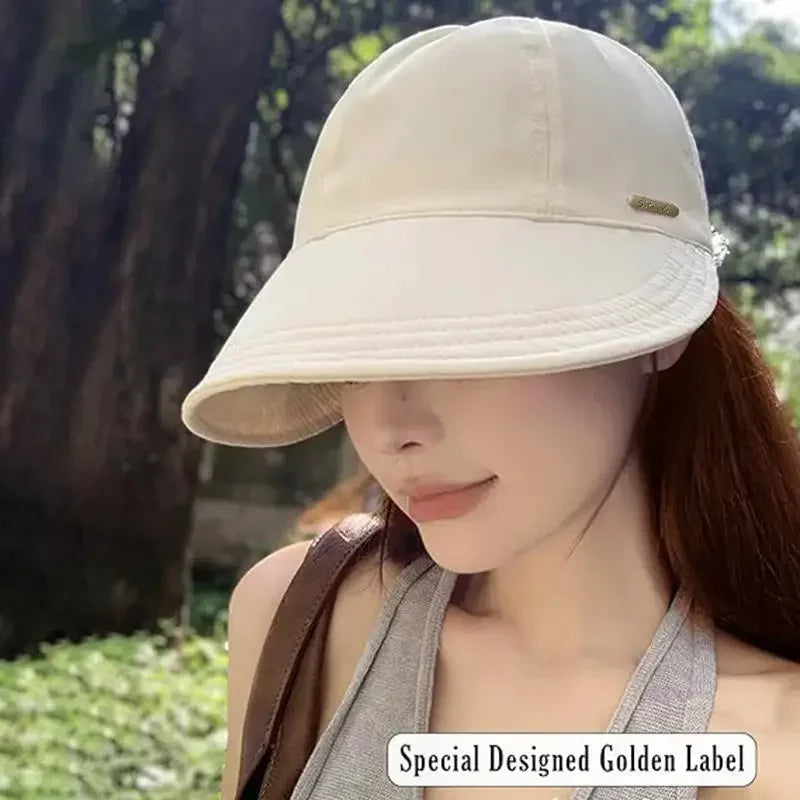 1Pc Women UV Sun Protection Baseball Cap Summer Fashion Sunscreen Wide Brim Adjustable Sun Hat for Girl Outdoor Hiking Fishing