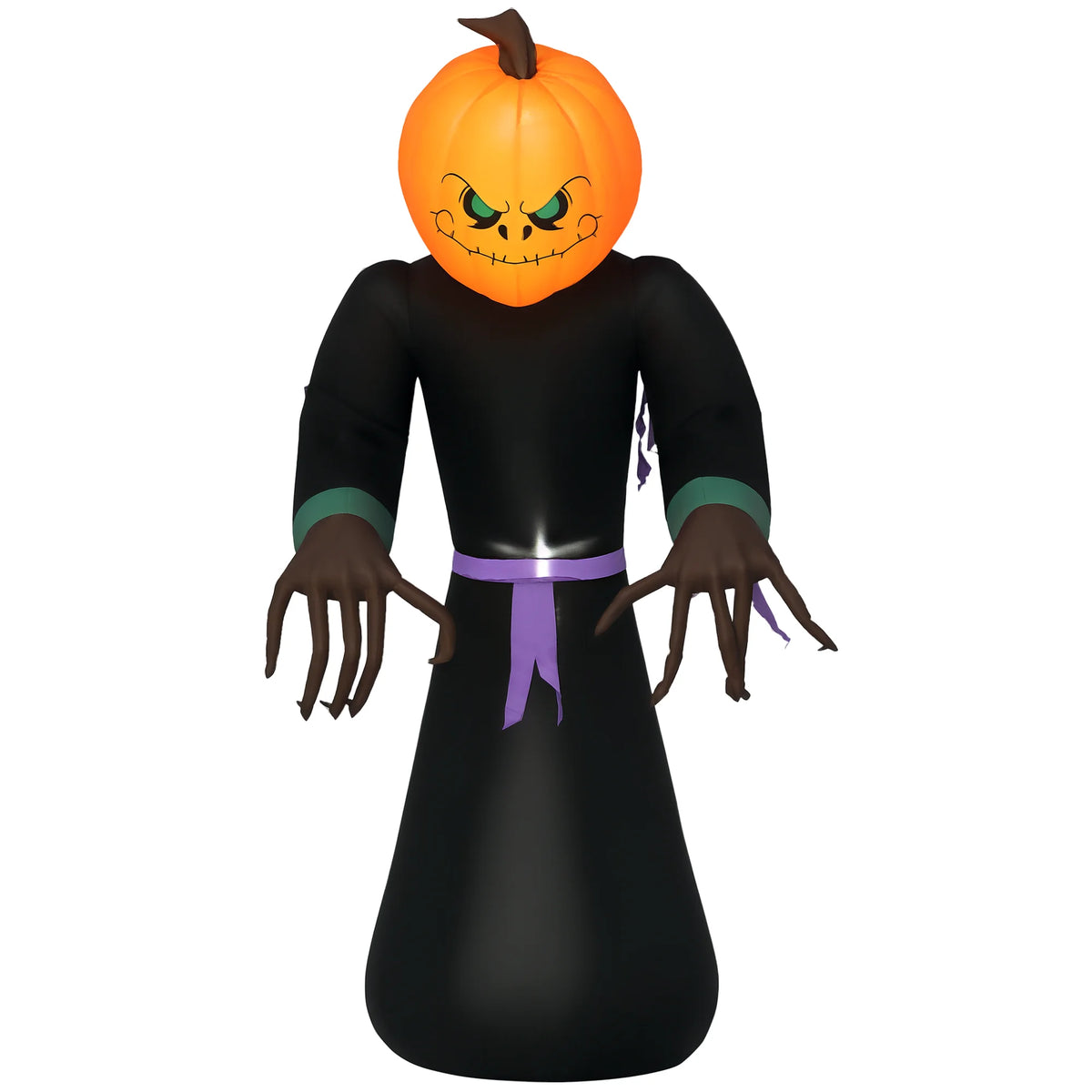 HOMCOM Inflatable 2.1m Tall Pumpkin Man Halloween Yard Decoration Light Up