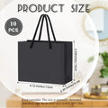 Black Paper Gift Bags with Handles Crafters Party Planners Gift Givers Perfect for Wedding Birthday Party Craft Gifting 10pcs