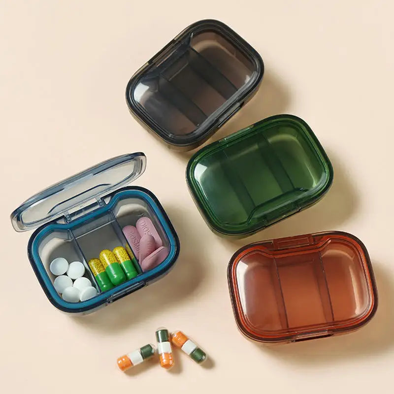 1/2/3Pcs Mini Medicine Pills Box Drug Storage Box Pills Dispenser Pill Organizer Tablet Pillbox Case Container Portable