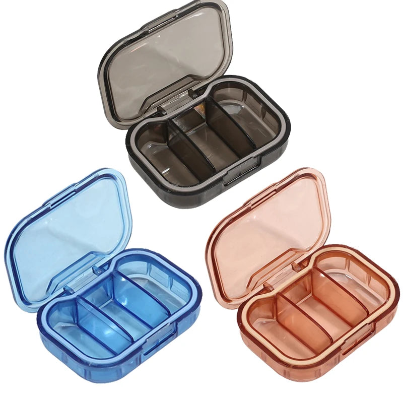 1/2/3Pcs Mini Medicine Pills Box Drug Storage Box Pills Dispenser Pill Organizer Tablet Pillbox Case Container Portable
