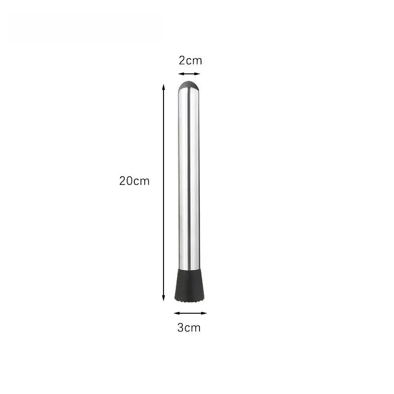 Stainless Steel Crushed Ice Hammer Multifunctional Popsicle Sticks Cocktail Swizzle Stick Fruit Lemon Muddle Pestle Bar Tools