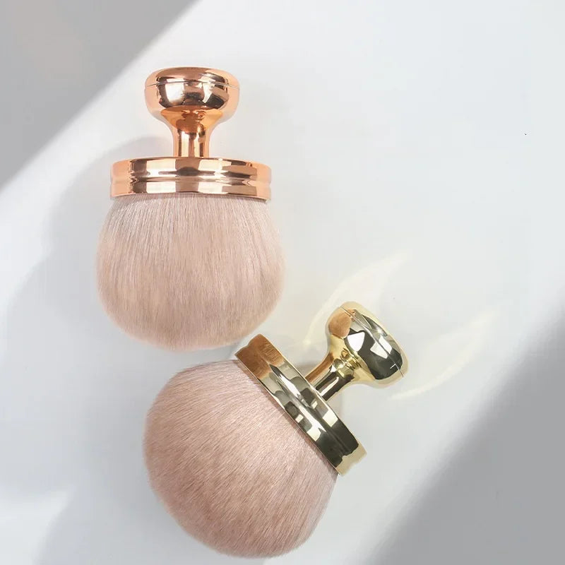 Extra Large Mushroom-Head Makeup Brush Soft Fiber Bristles Multipurpose for Makeup Setting Nail Art Self Tanner Essential Beauty