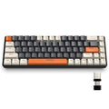 RK68 60% Wireless Mechanical Keyboard, Bluetooth 5.0/2.4GHz with Dual Mode 2-in-1 Receiver, 68-Key Hot-Swappable Gaming Keyboard