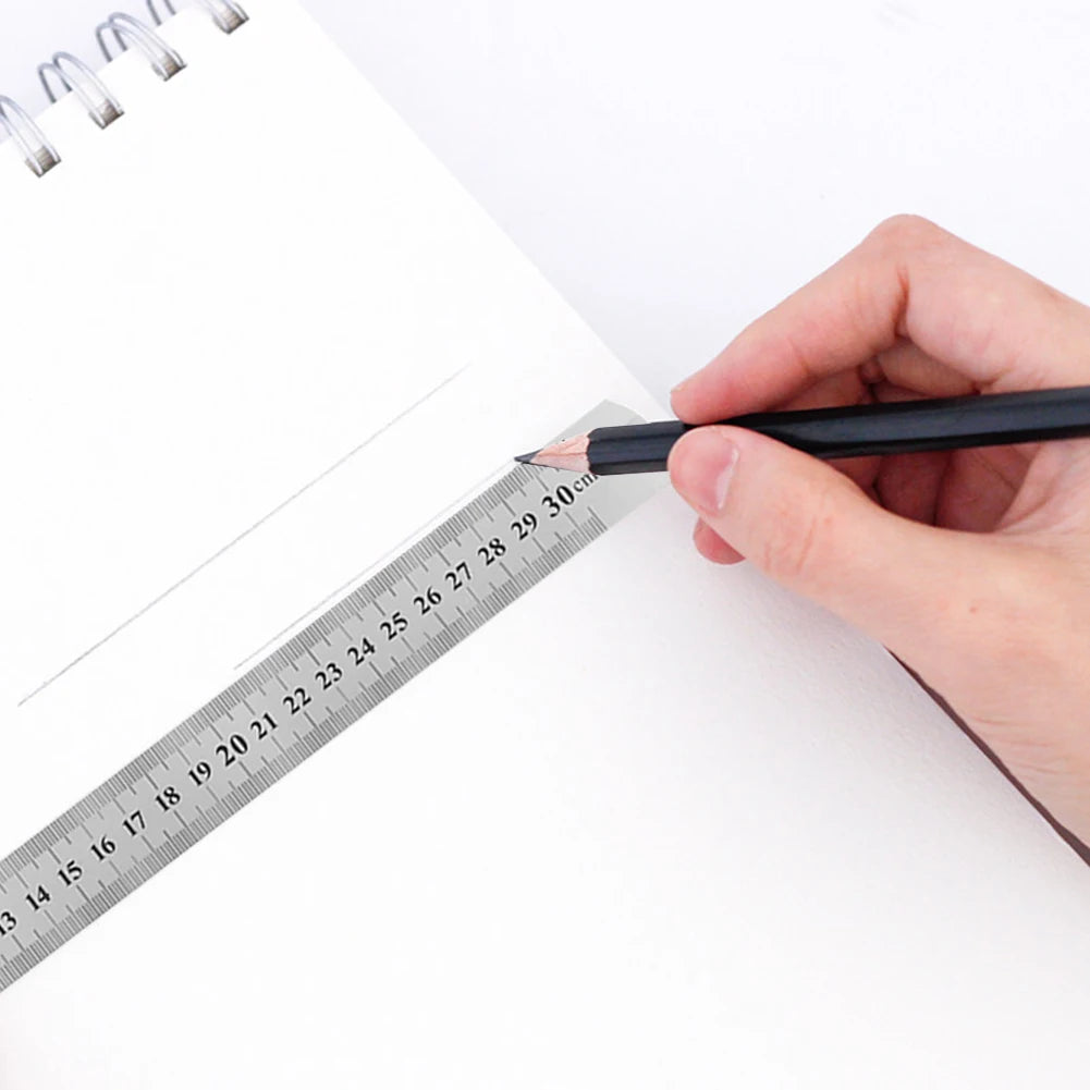 150/200/300/400/500MM Stainless Steel Ruler Centimeter Millimeter Ruler Straight Edge Ruler  Precision Measuring Ruler